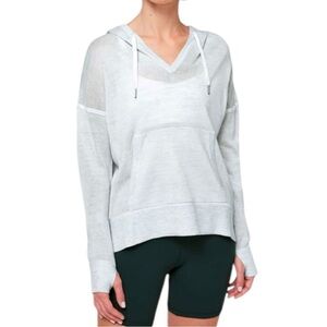 Lululemon Street to Shore Hoodie in Heathered Almost Blue Size 6